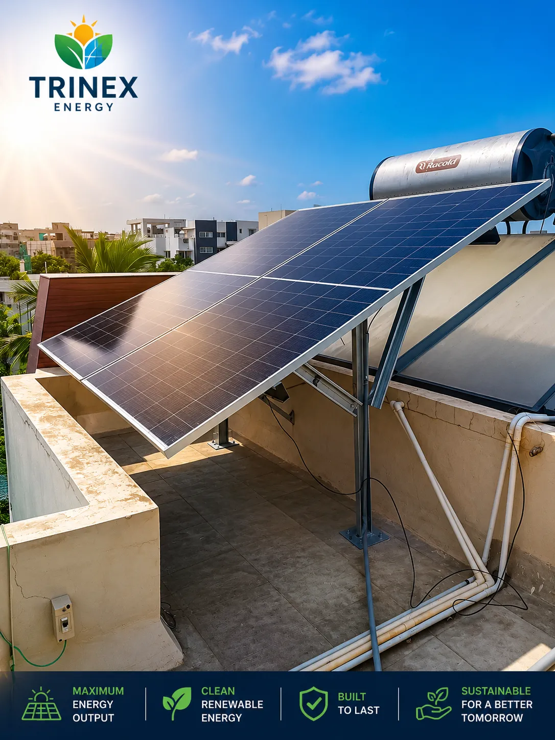Rooftop solar installation by Trinex Energy — 3