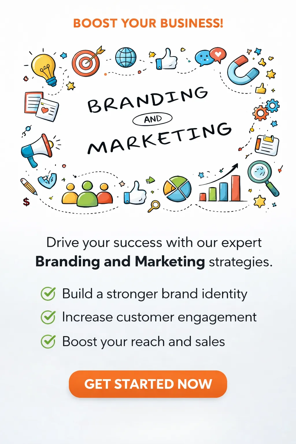 Branding and marketing digital illustration