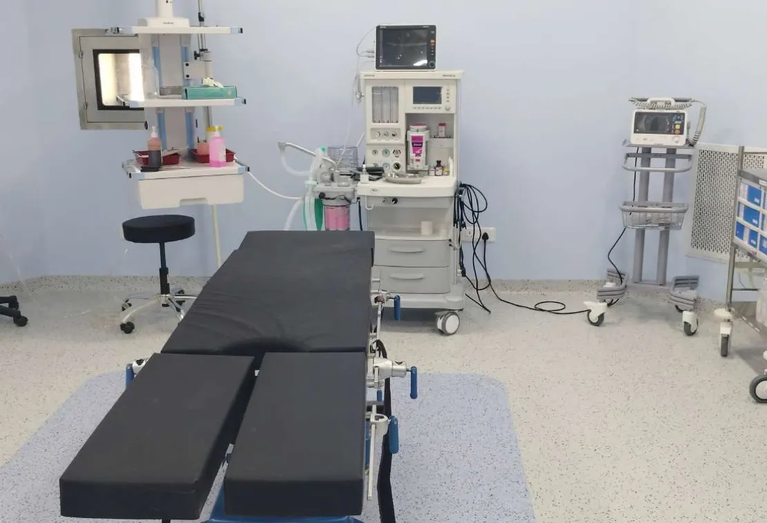 Surgeon performing procedure