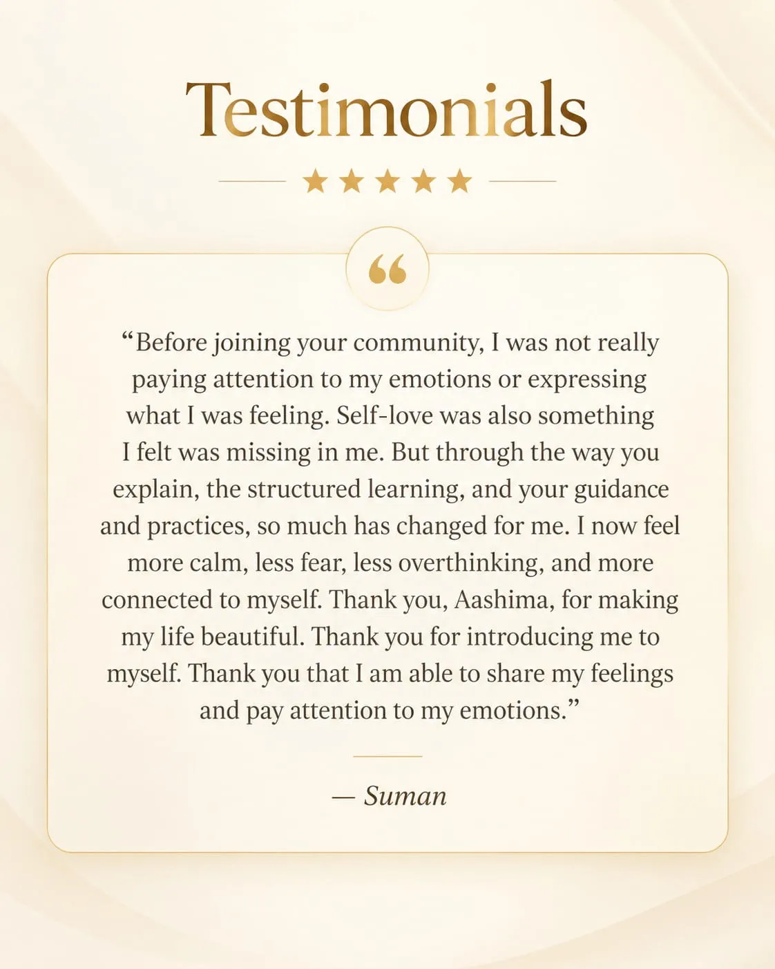 Testimonial
