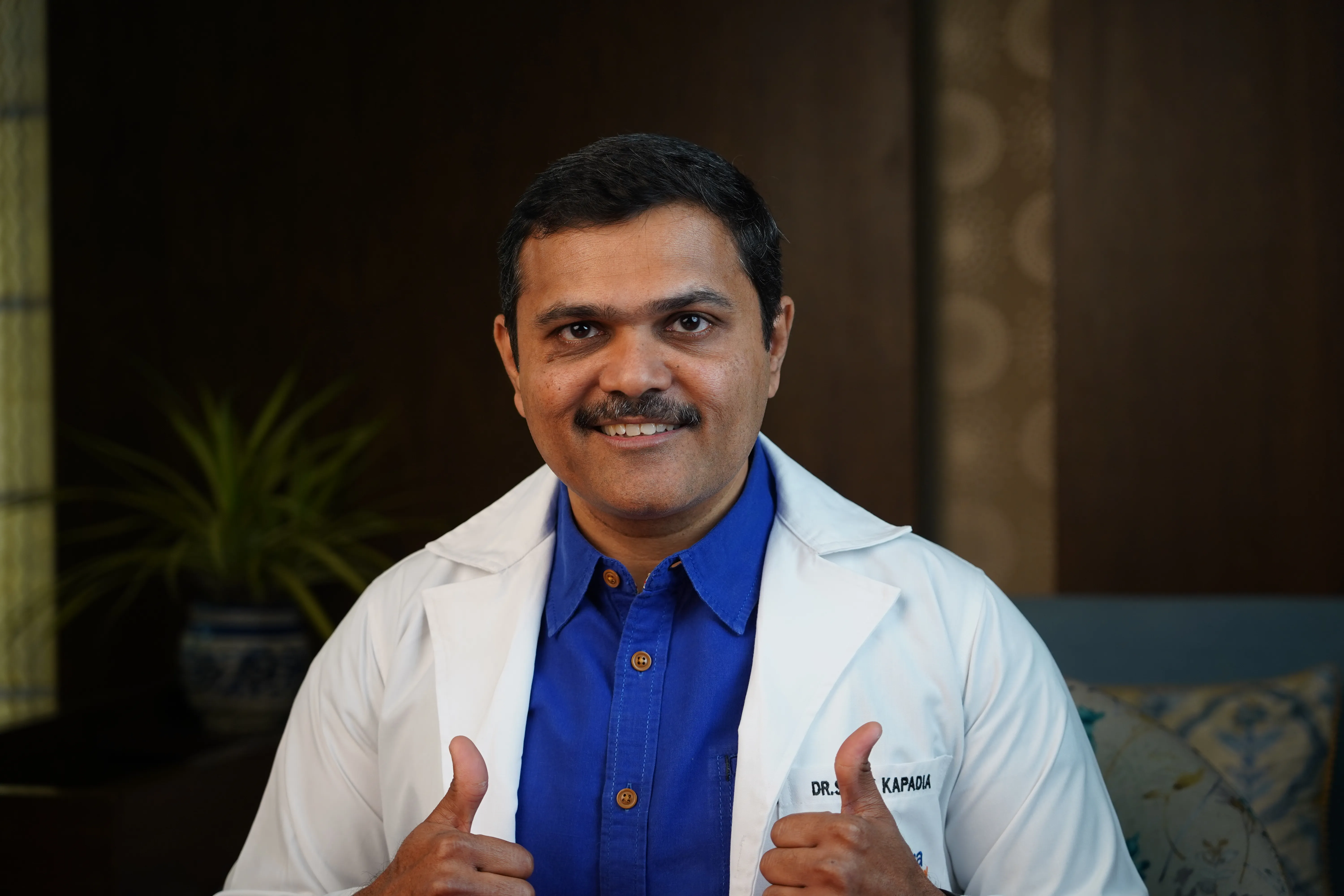 Specialist inside modern consultation clinic