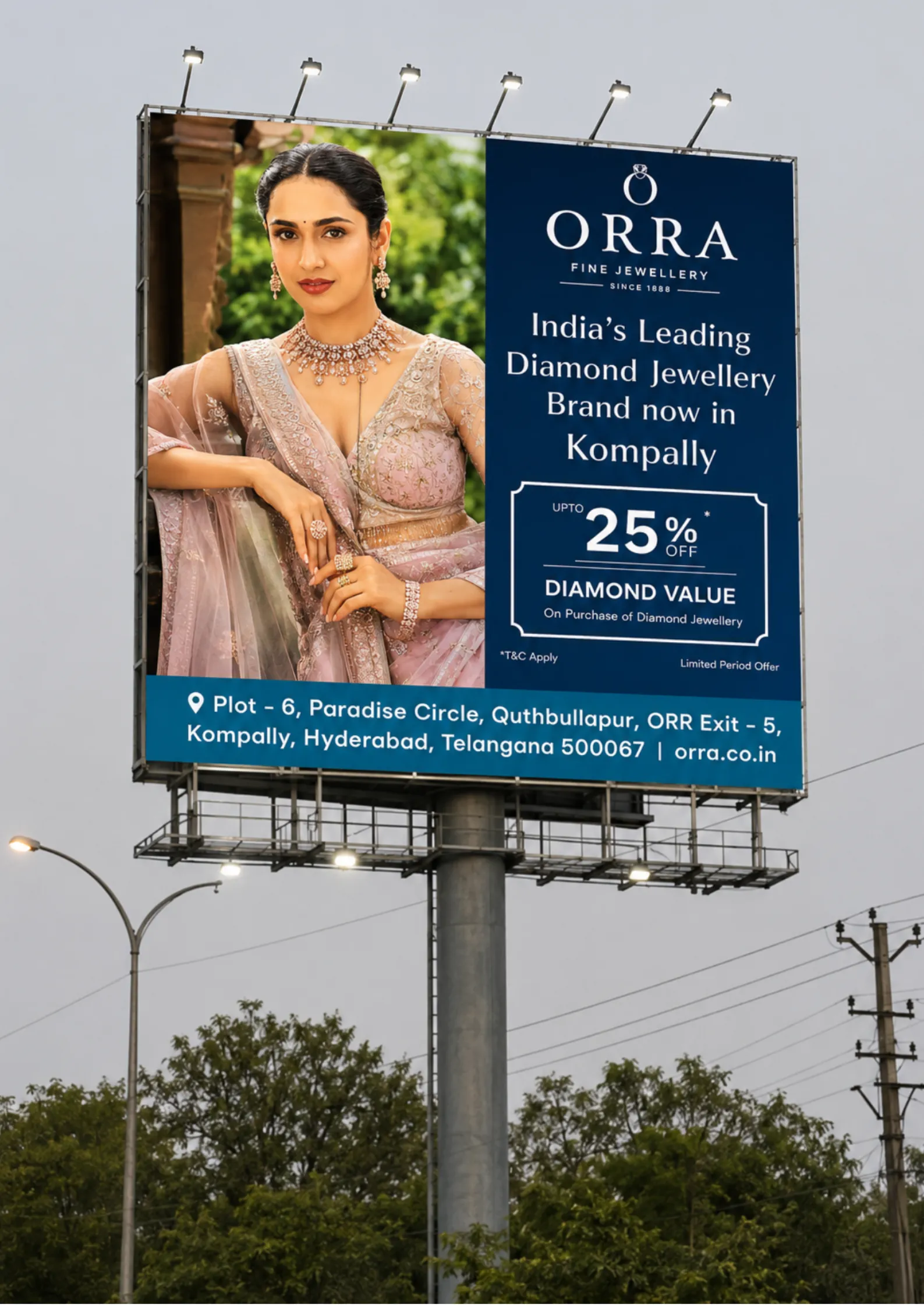 Large city billboard at night