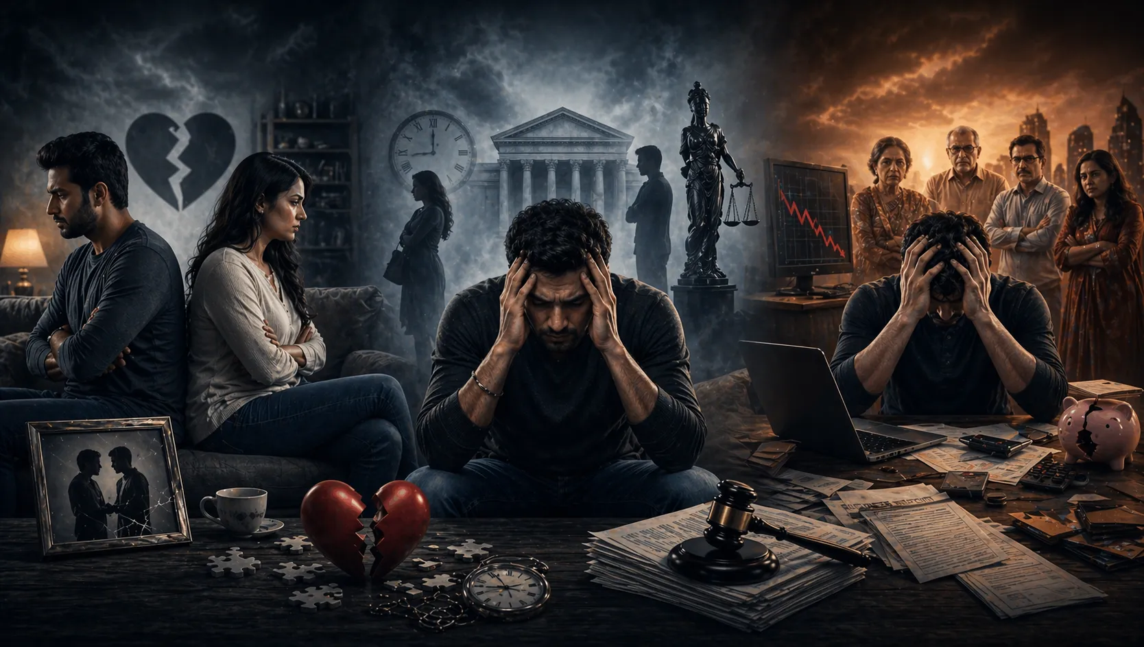 Person feeling stressed about relationship, marriage, and financial challenges