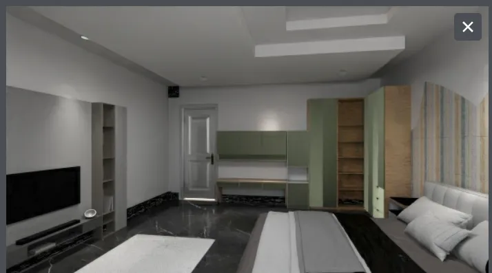 2D plan of a calm, light-first living room layout