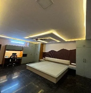 After: bright, minimal, and balanced living room