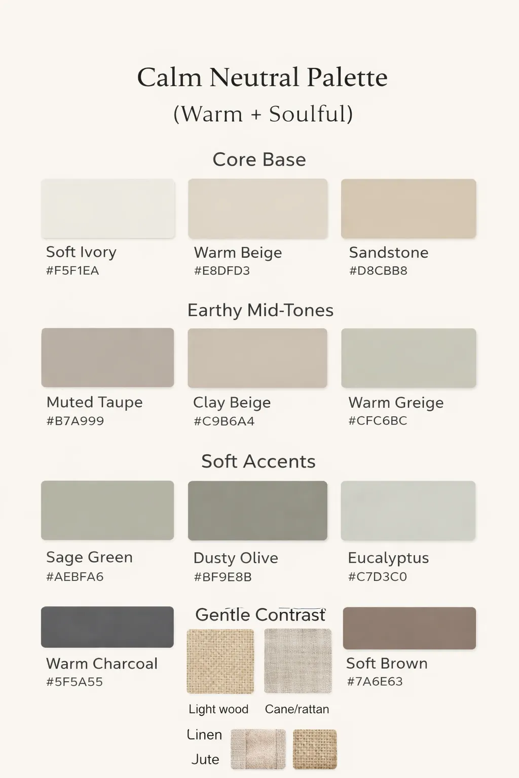 Bedroom color palette