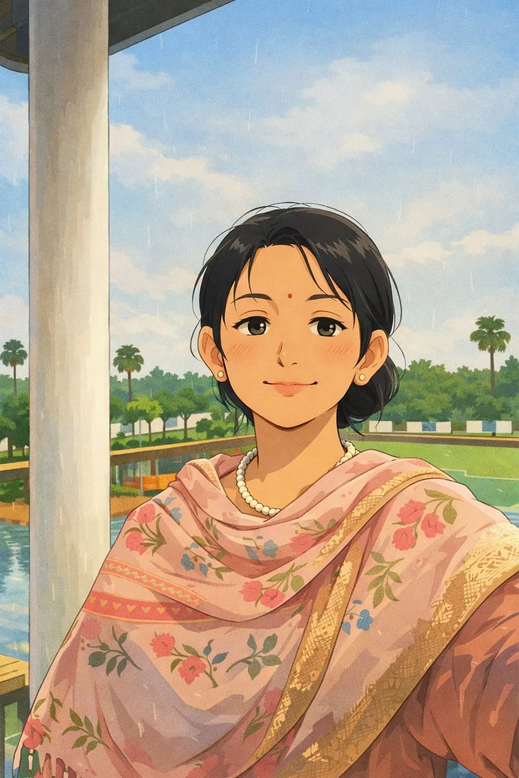 Designer portrait in a bright studio