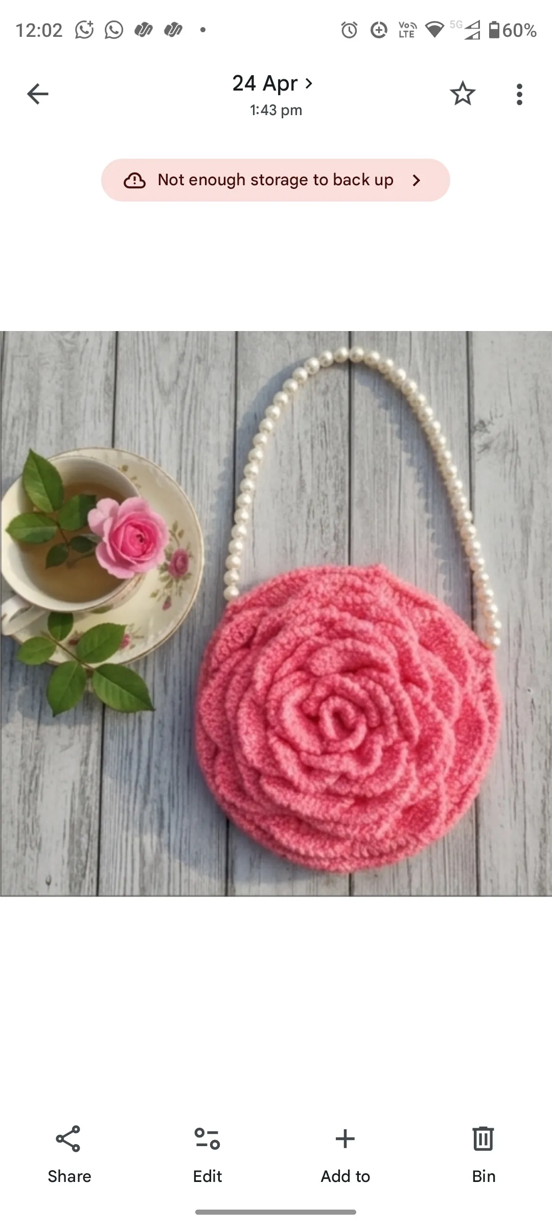 Crochet sunflower keychain product sample