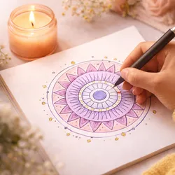 Learning simple mandala basics