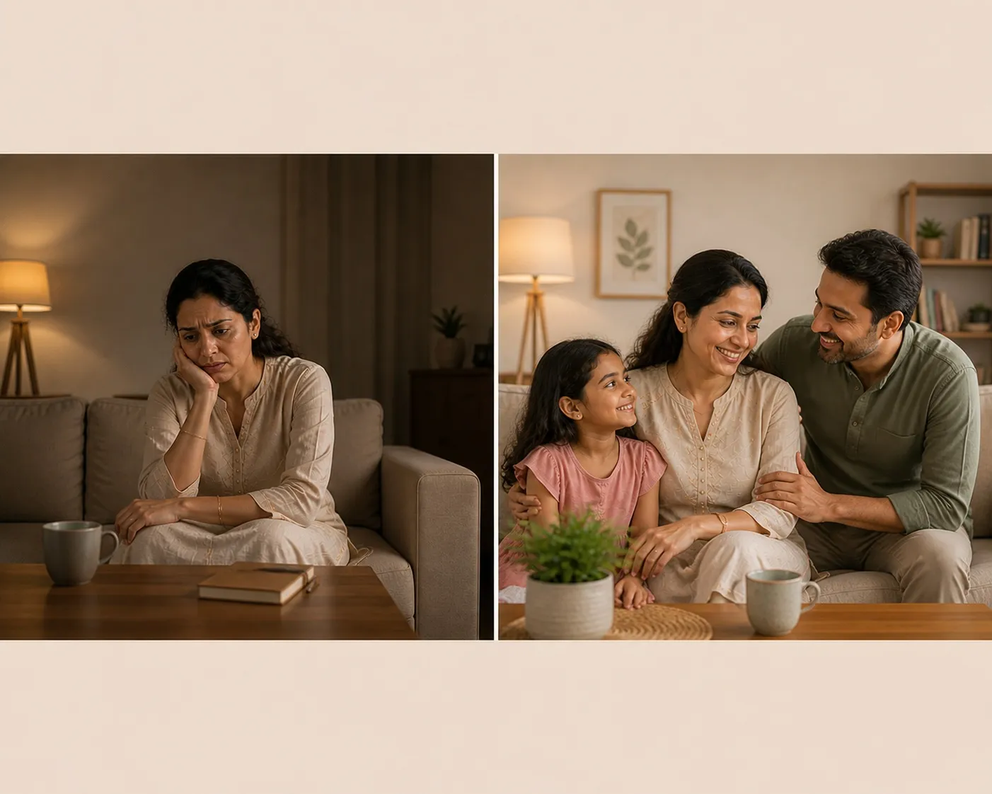 Woman enjoying quality family time