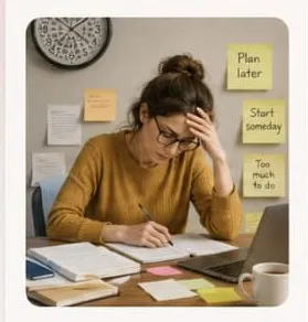 Woman looking thoughtful while planning finances