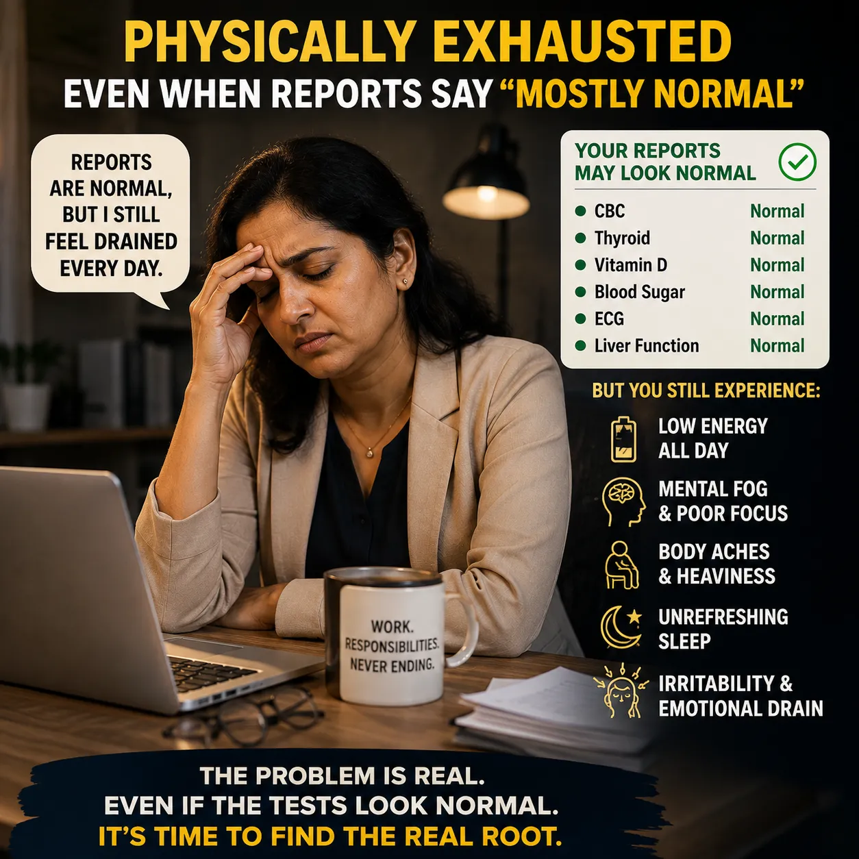 Person struggling with poor sleep and low daily energy