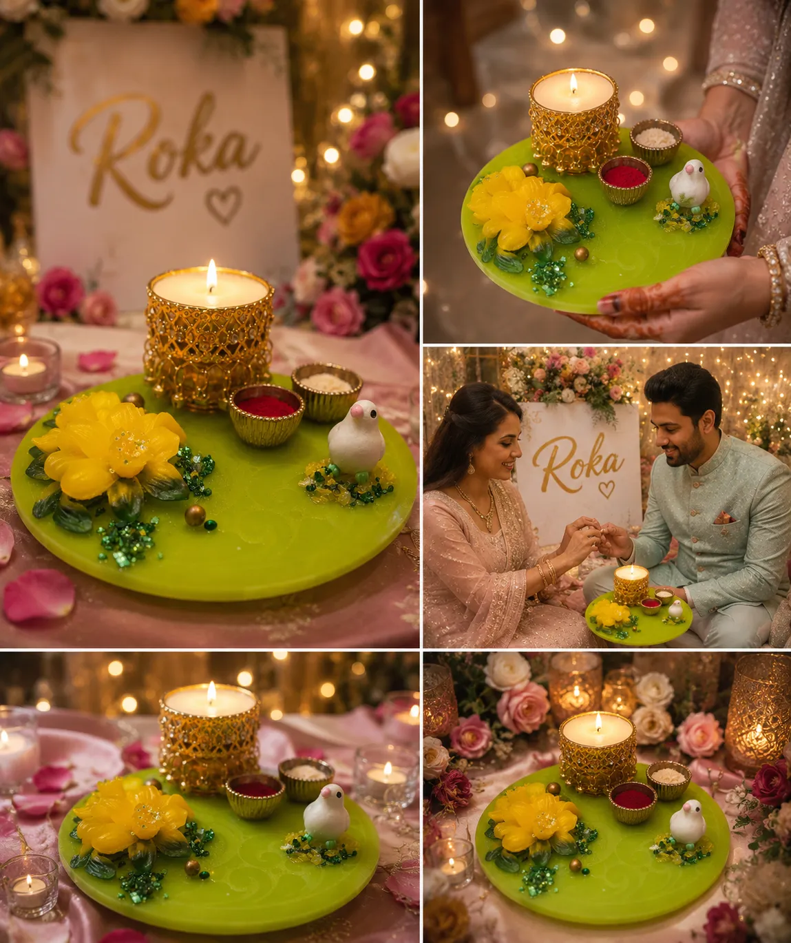 Roka Ceremony Platter handcrafted premium resin art by House of Art