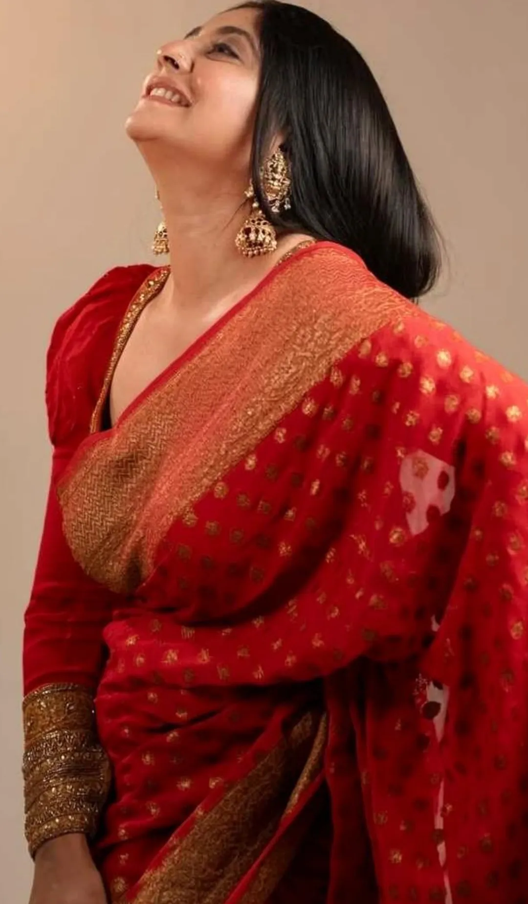 Hero product image of Crepe Banarasi Georgette saree in festival styling