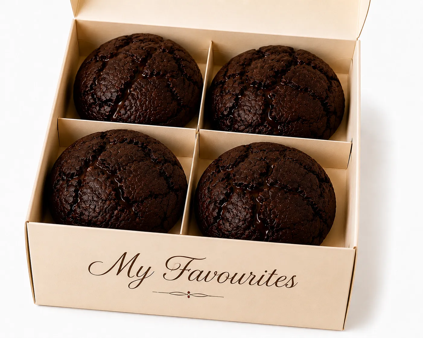 From above of paper postcard with Thank You inscription cutout in shape of bird and placed in open cardboard gift box on table.