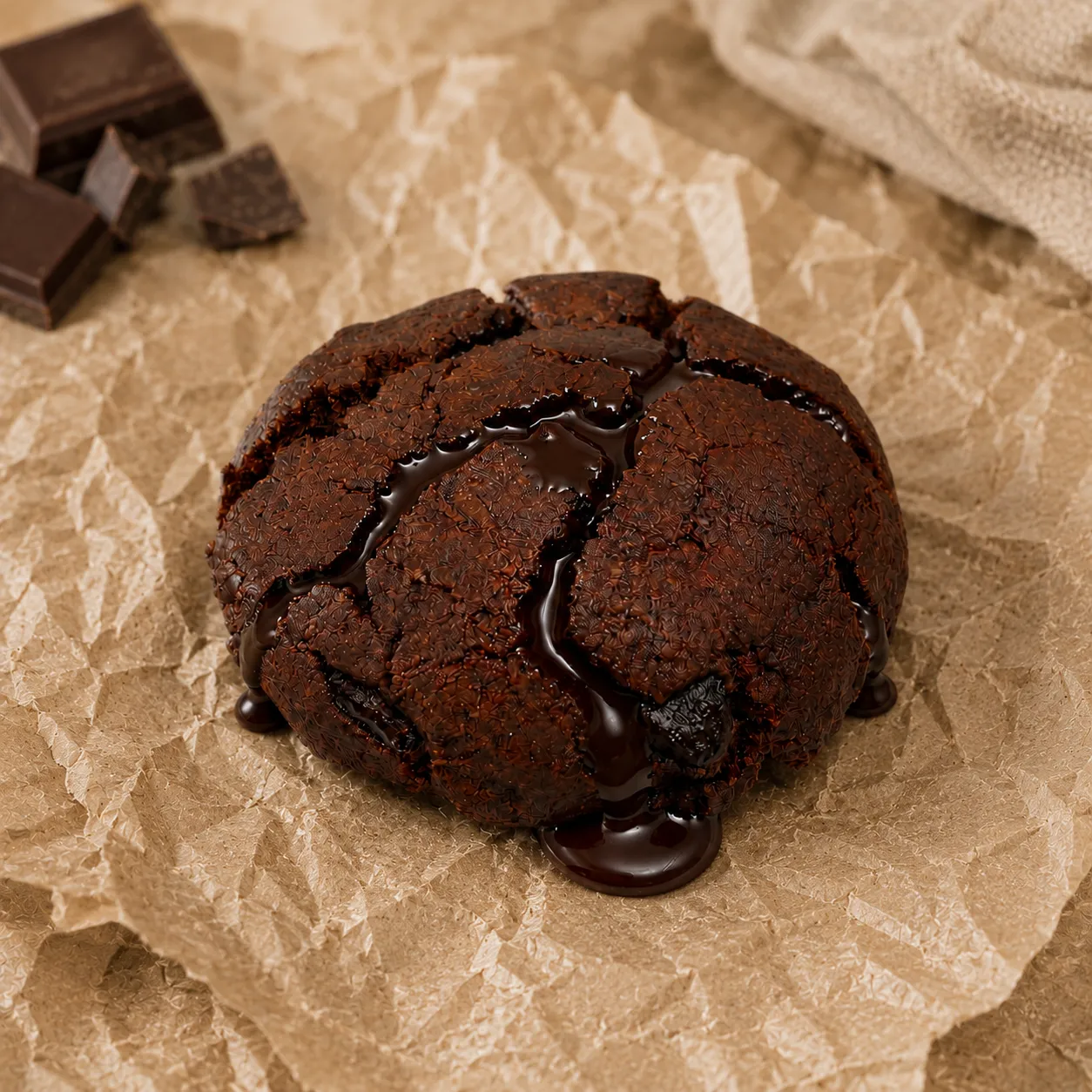 Close-up of red velvet cookies with cream filling