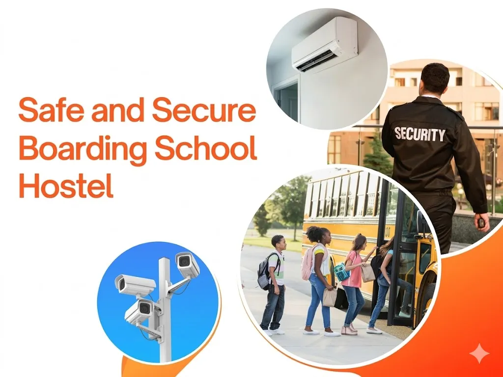 Schoolgirls in uniforms walk safely alongside a police escort on a rural road.