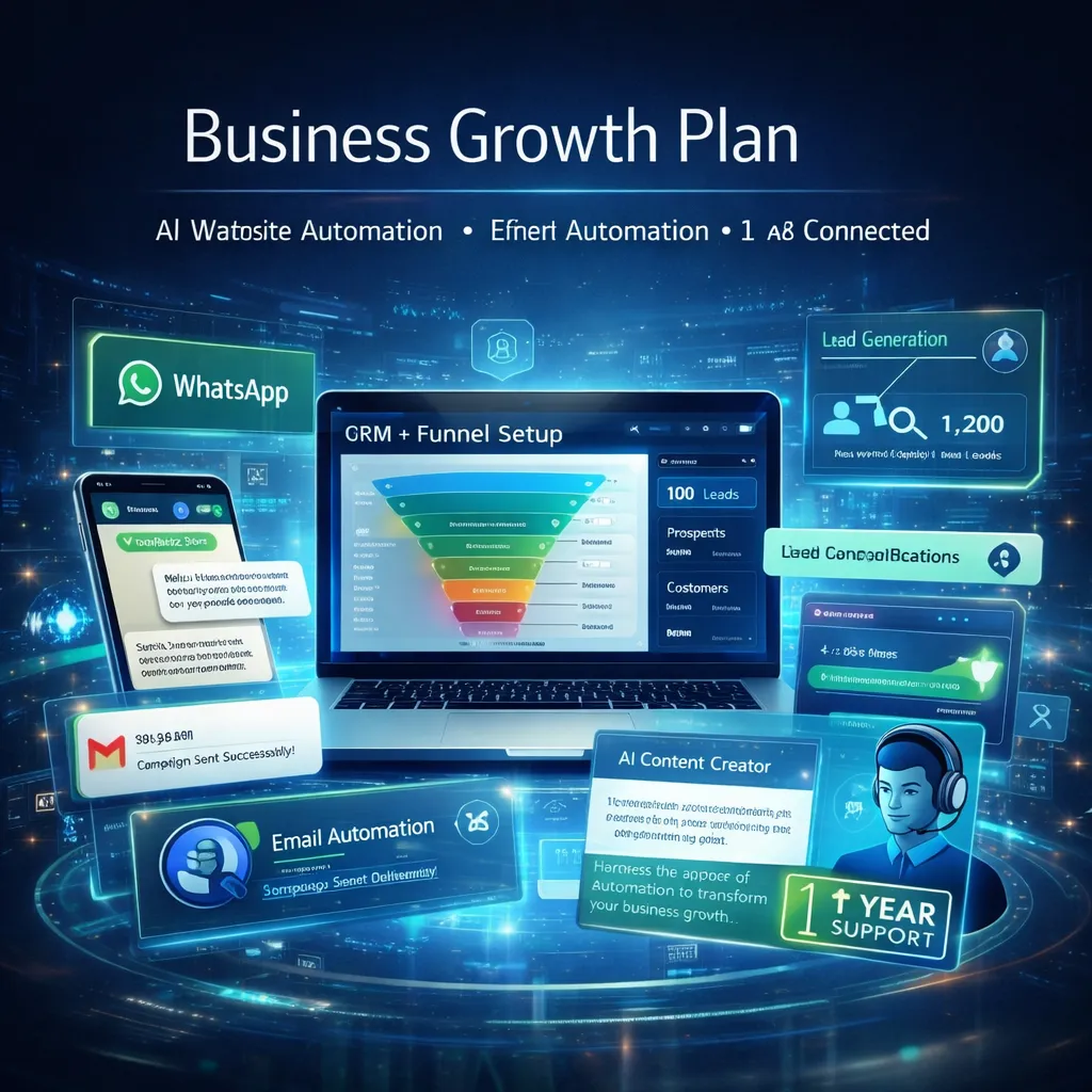 Business accelerator dashboard showing sales closed, demo requests, and growth progress