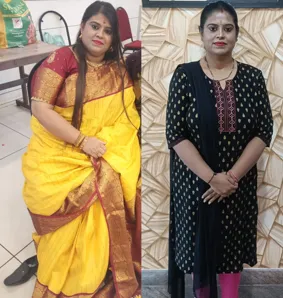 After: Woman, 74kg, in activewear