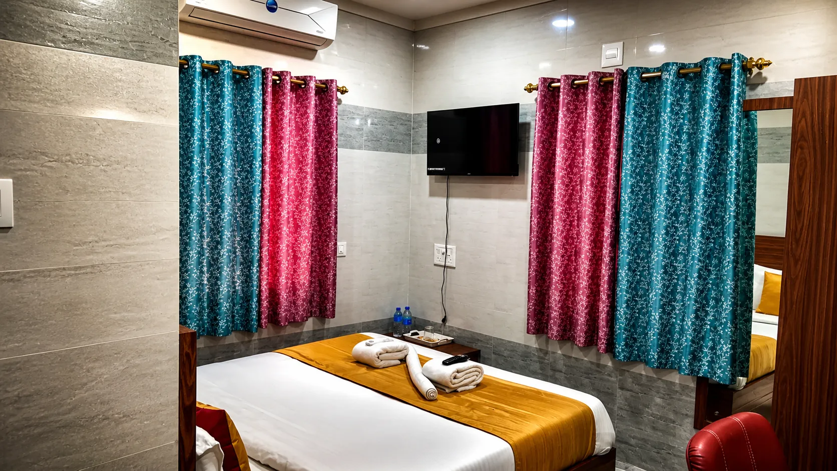 Comfortable budget hotel room near Bhubaneswar airport