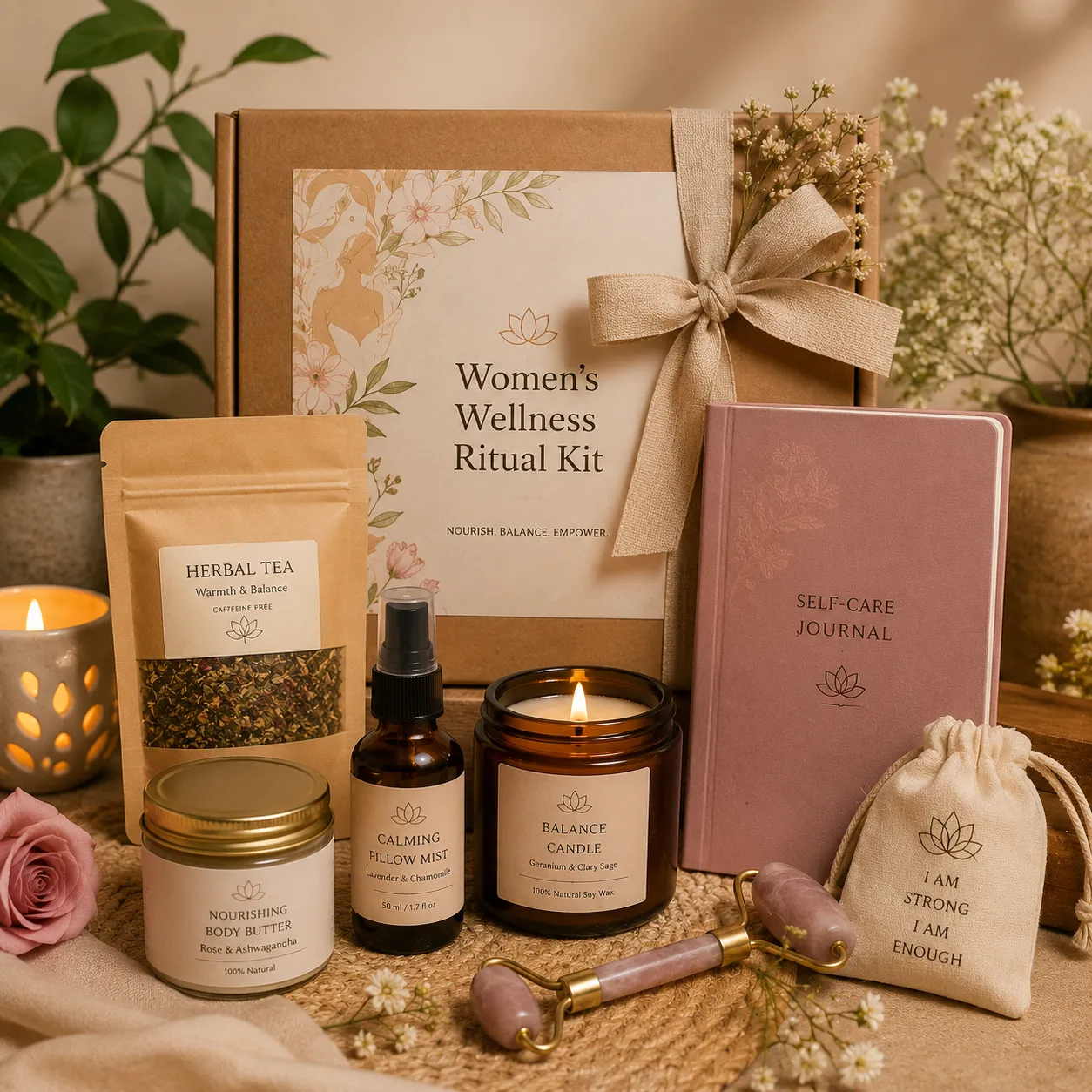 Women's wellness home ritual kit