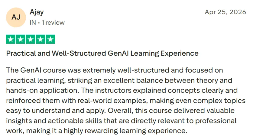 Student testimonial