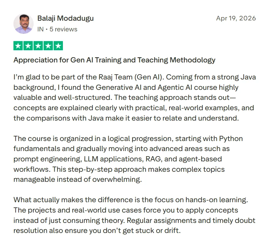 Student testimonial